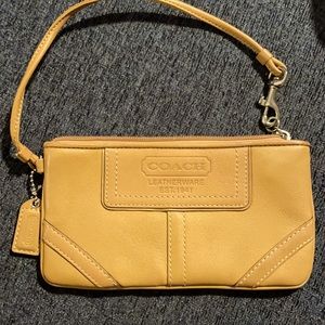 Coach leather wristlet